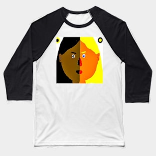 Human Race Illustration on White Background Baseball T-Shirt